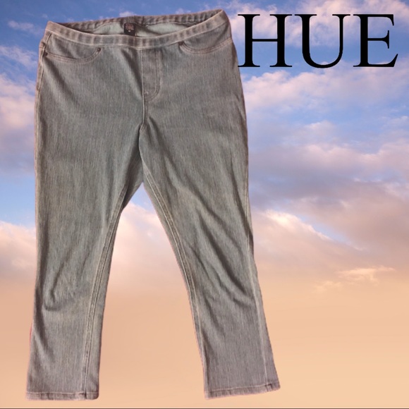 3/$15- ✨HUE CAPRI LEGGINGS STRETCHY JEAN✨ADD-ON ITEM $50➕ - Picture 1 of 13